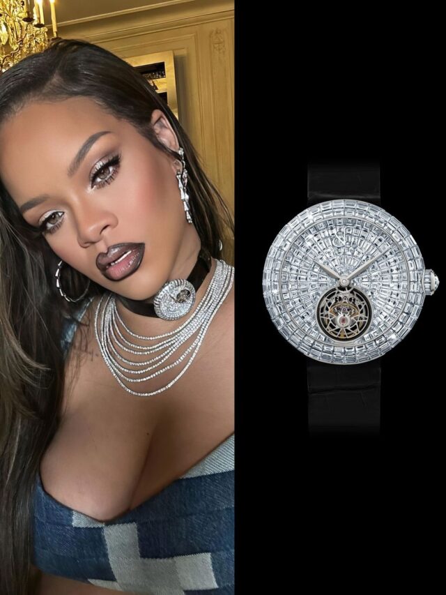 Rihanna watch necklace