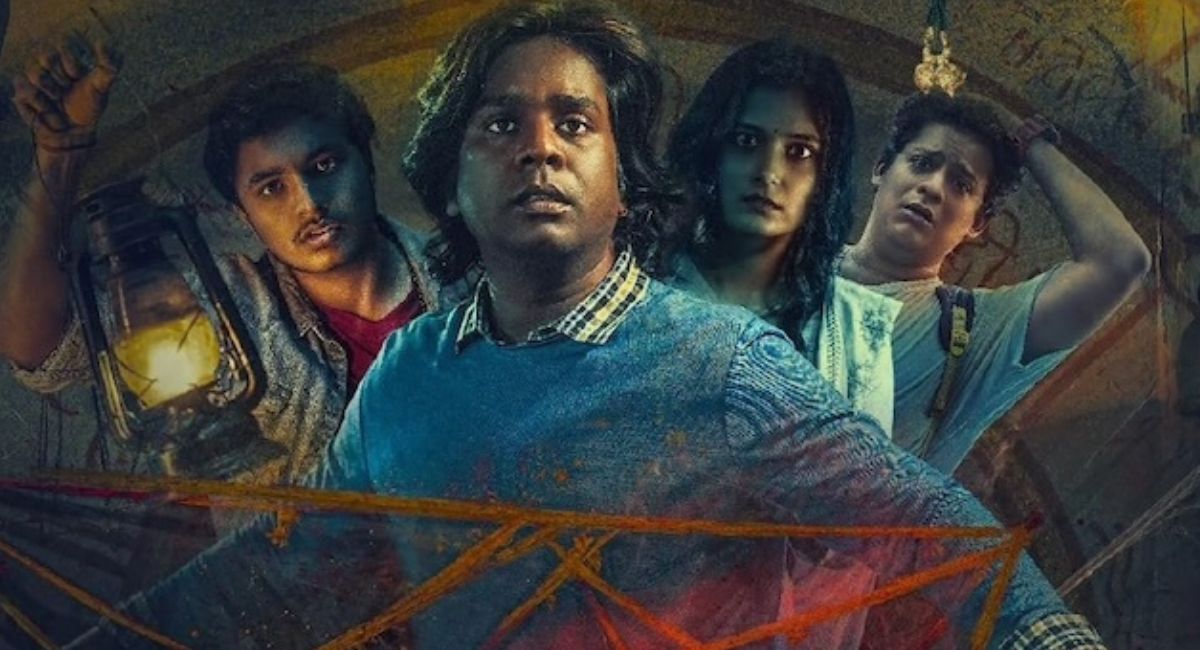 In movie Alyad Palyad 2024: Stuck on a haunted island during a spooky festival, three friends must face vengeful spirits and uncover the secrets behind the village's traditions in this Marathi horror-comedy.